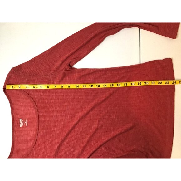 MOSSIMO- WOMENS BASIC LONG SLEEVE CREW NECK SHIRT SIZE MEDIUM - Picture 6 of 7